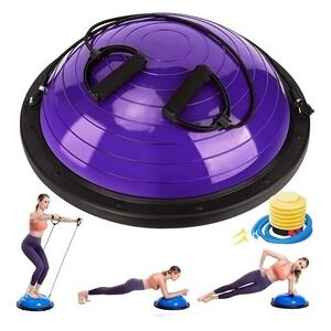 Half Balance Ball Trainer, Yoga Exercise with Resistance Bands, Stability #201
